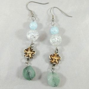 Starfish & Sea Tone Beaded Earrings